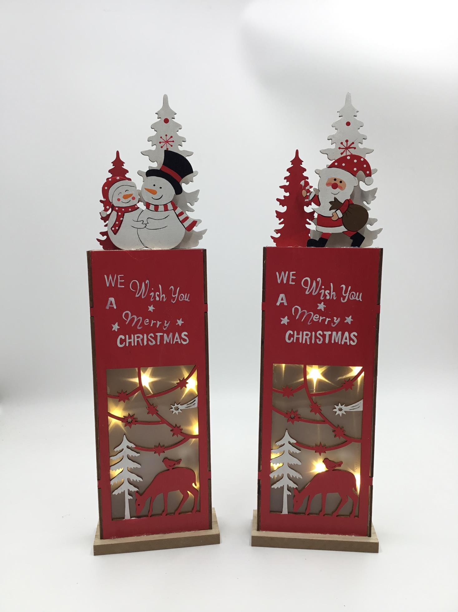 23LED008 Christmas decorations Creative Christmas wooden crafts ornaments