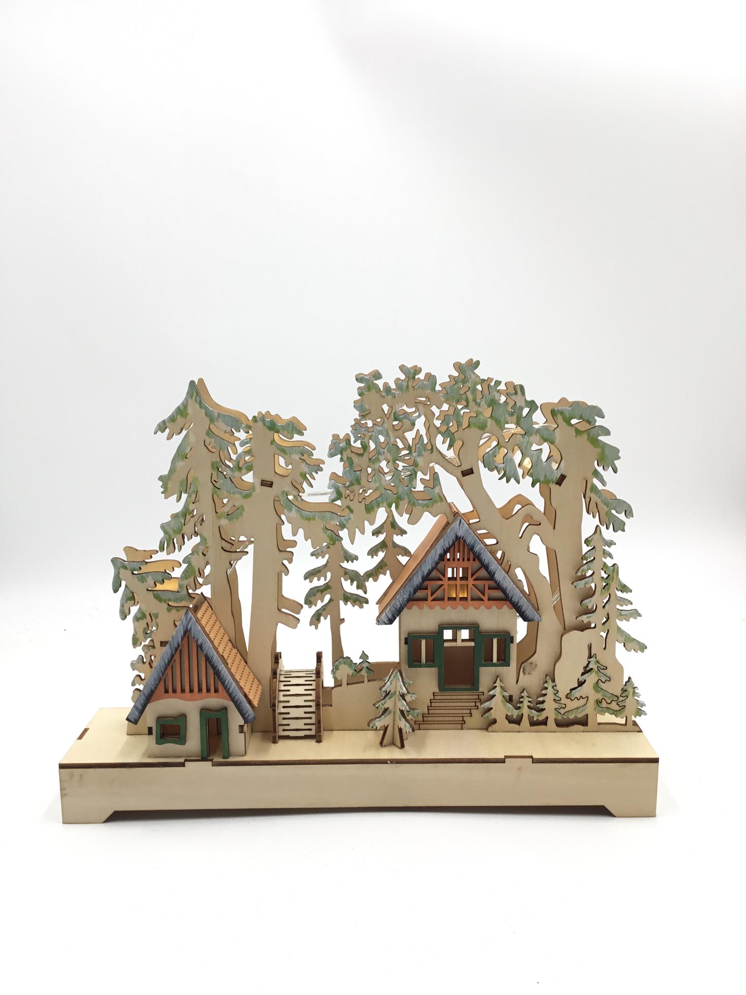 23LED028 Christmas decorations Creative Christmas wooden crafts ornaments