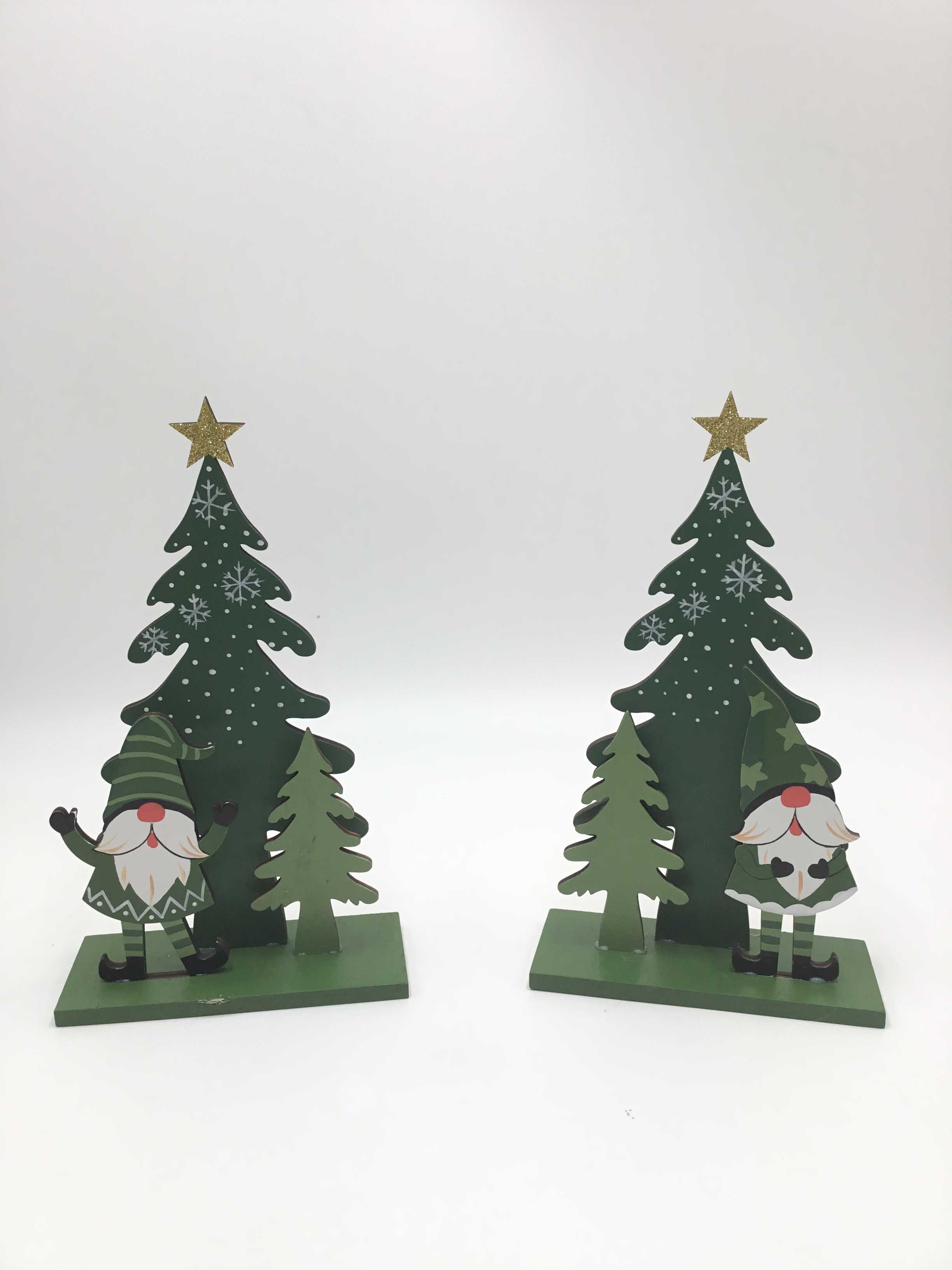 23LV003 Wood Decorations Christmas Wooden Ornaments Standing Christmas Wood Tree from Christmas Decoration Supplies