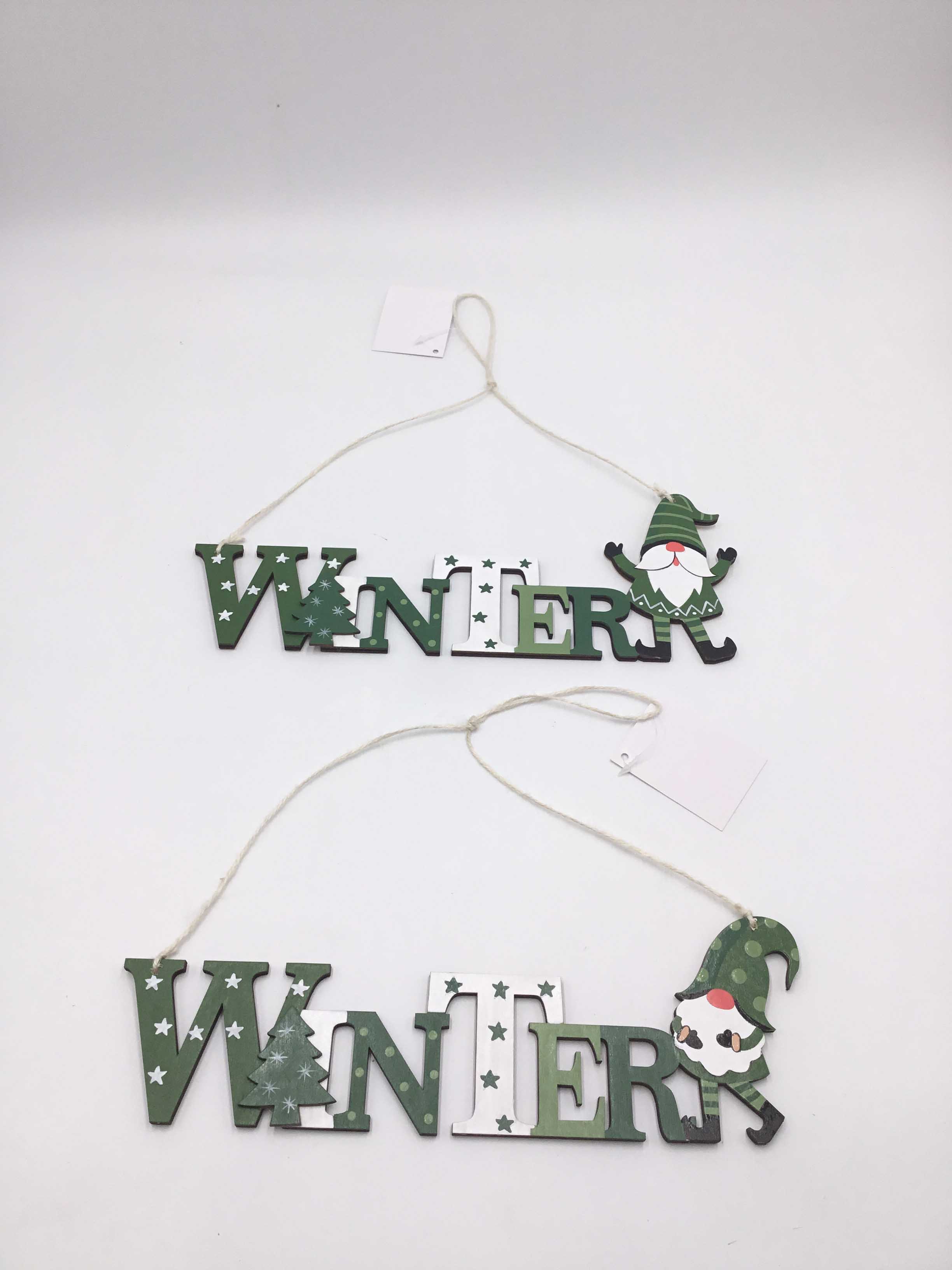 23LV021 Christmas decoration wood Welcome Door welcome Pendant
