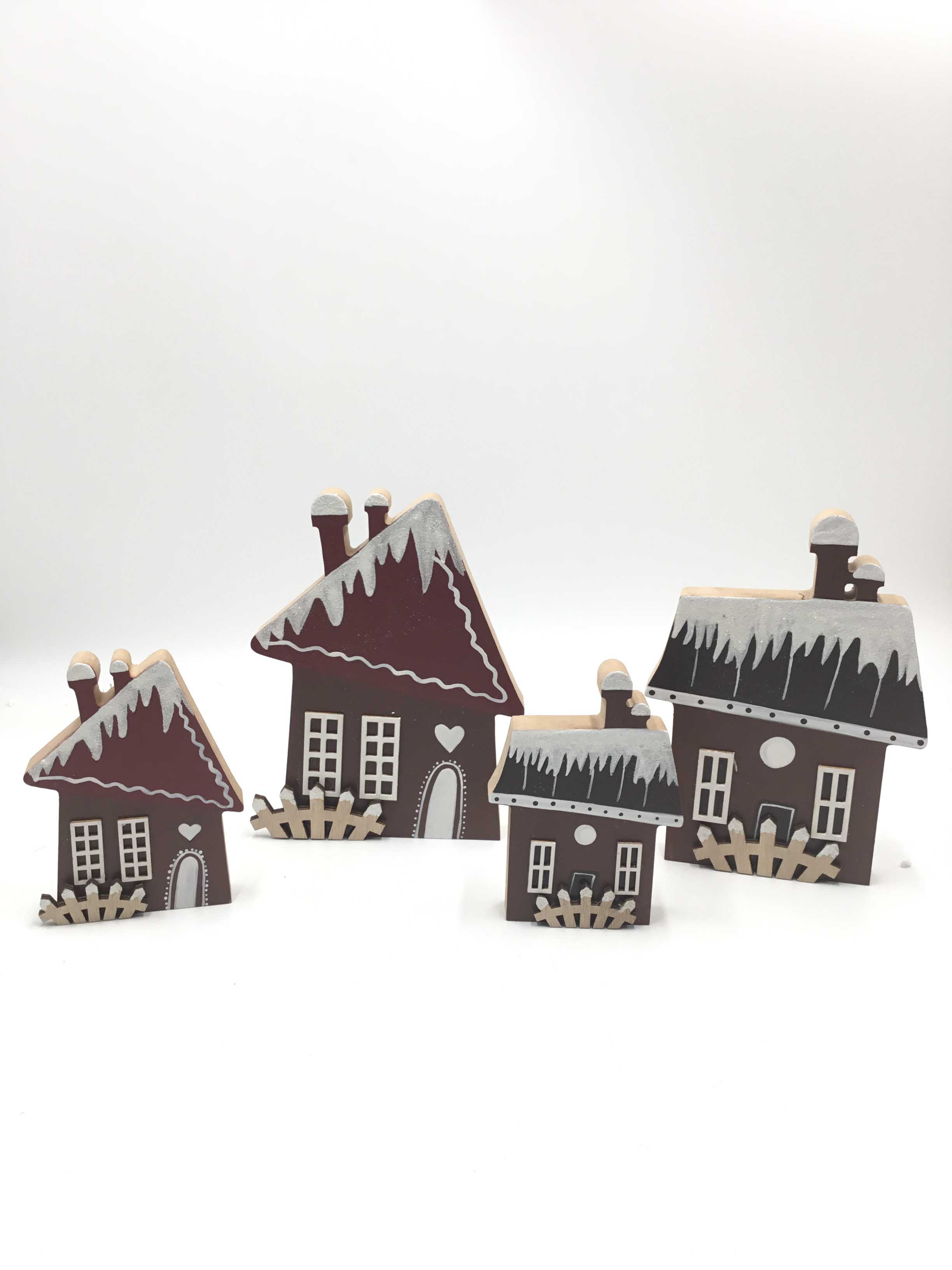 23JBR002 Christmas house Ornament Miniature Christmas house Decoration