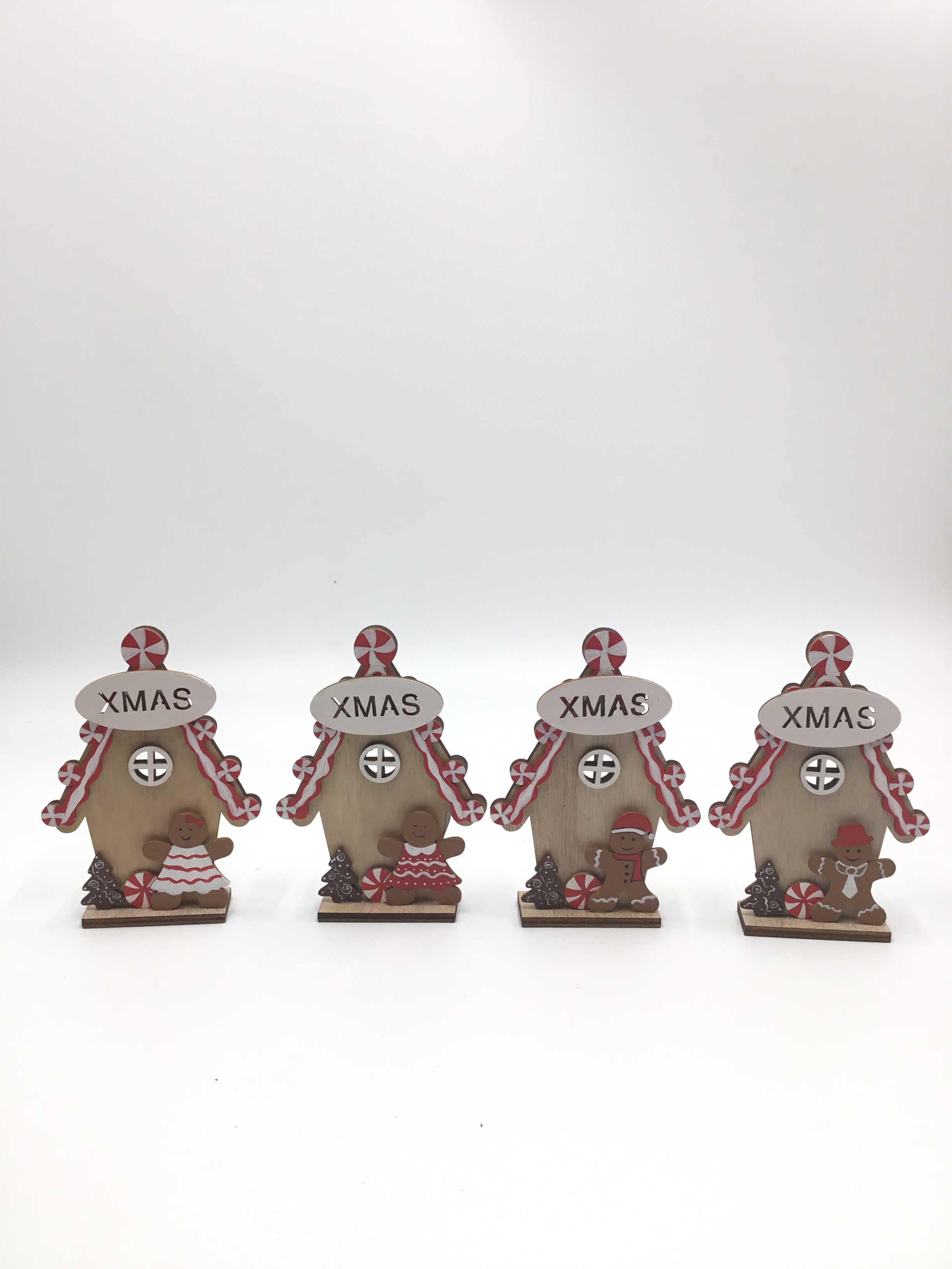 23JBR011 New Release Gingerbread Man Decoration Multicolor House For Christmas Decorations