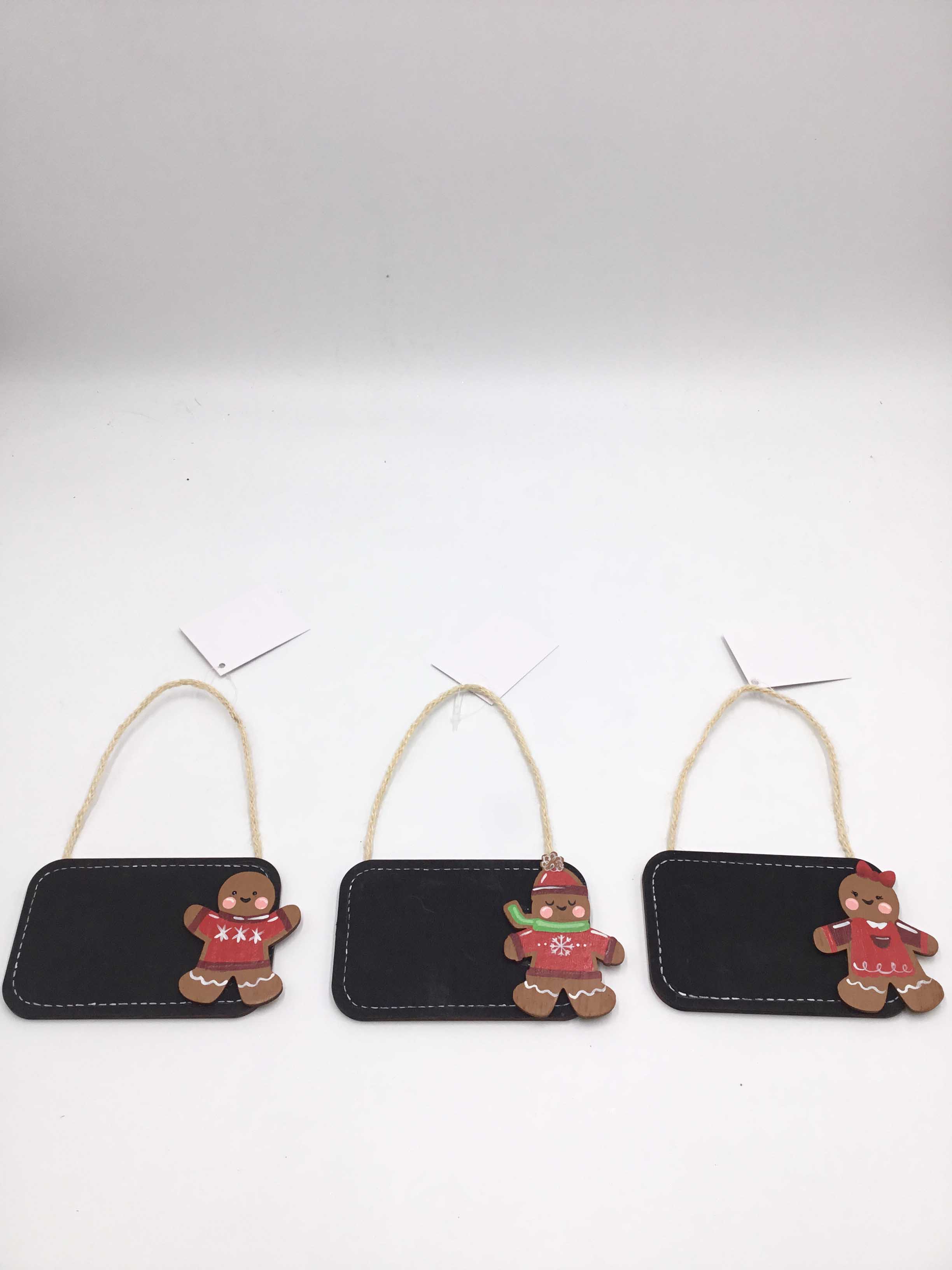 23JBR033 Merry christmas Doorknob Hanger Christmas Decoration wood ornament, The Gingerbread Man Decoration