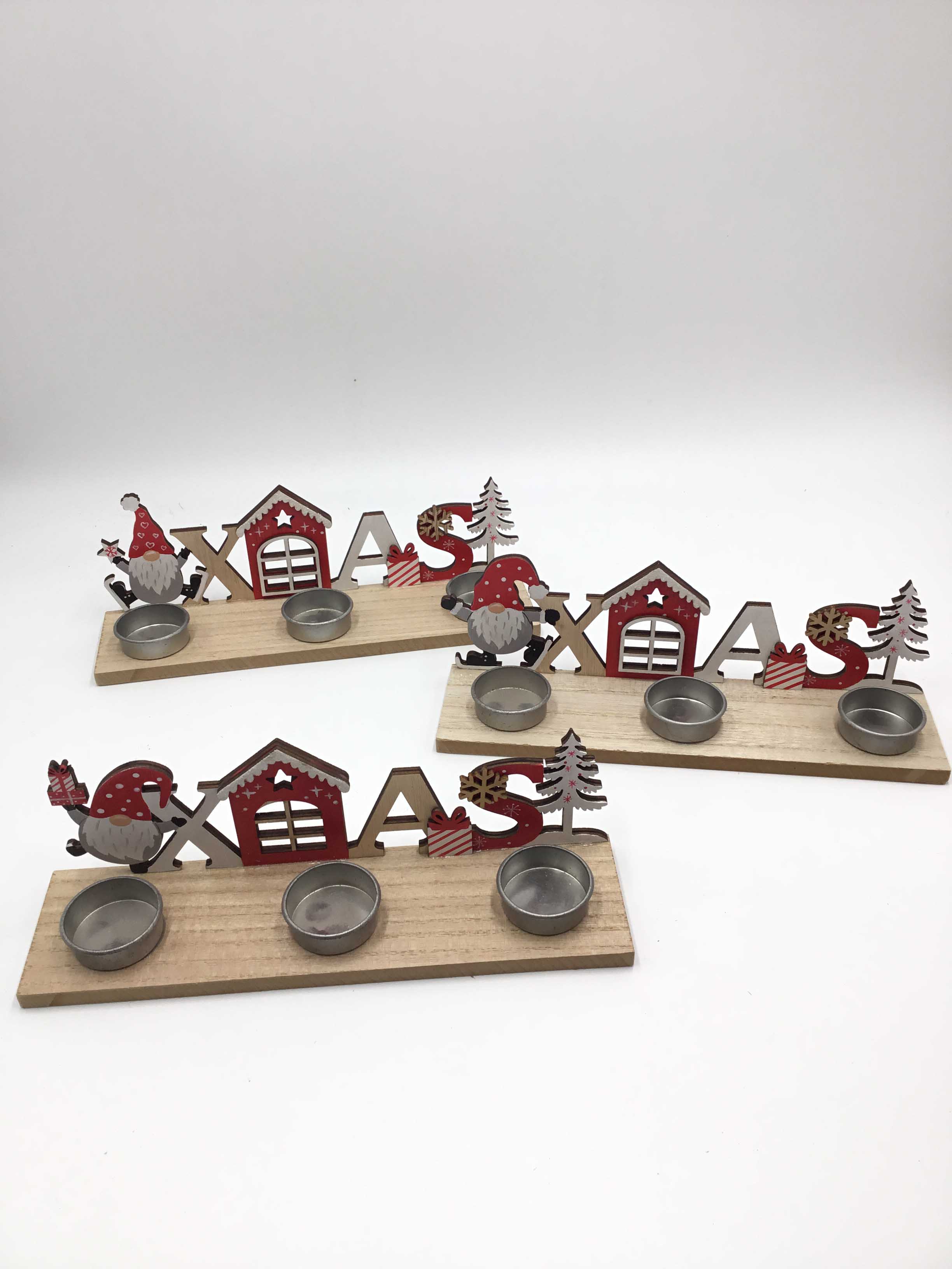 23H001 latest wooden candle holder christmas decoration candle holder