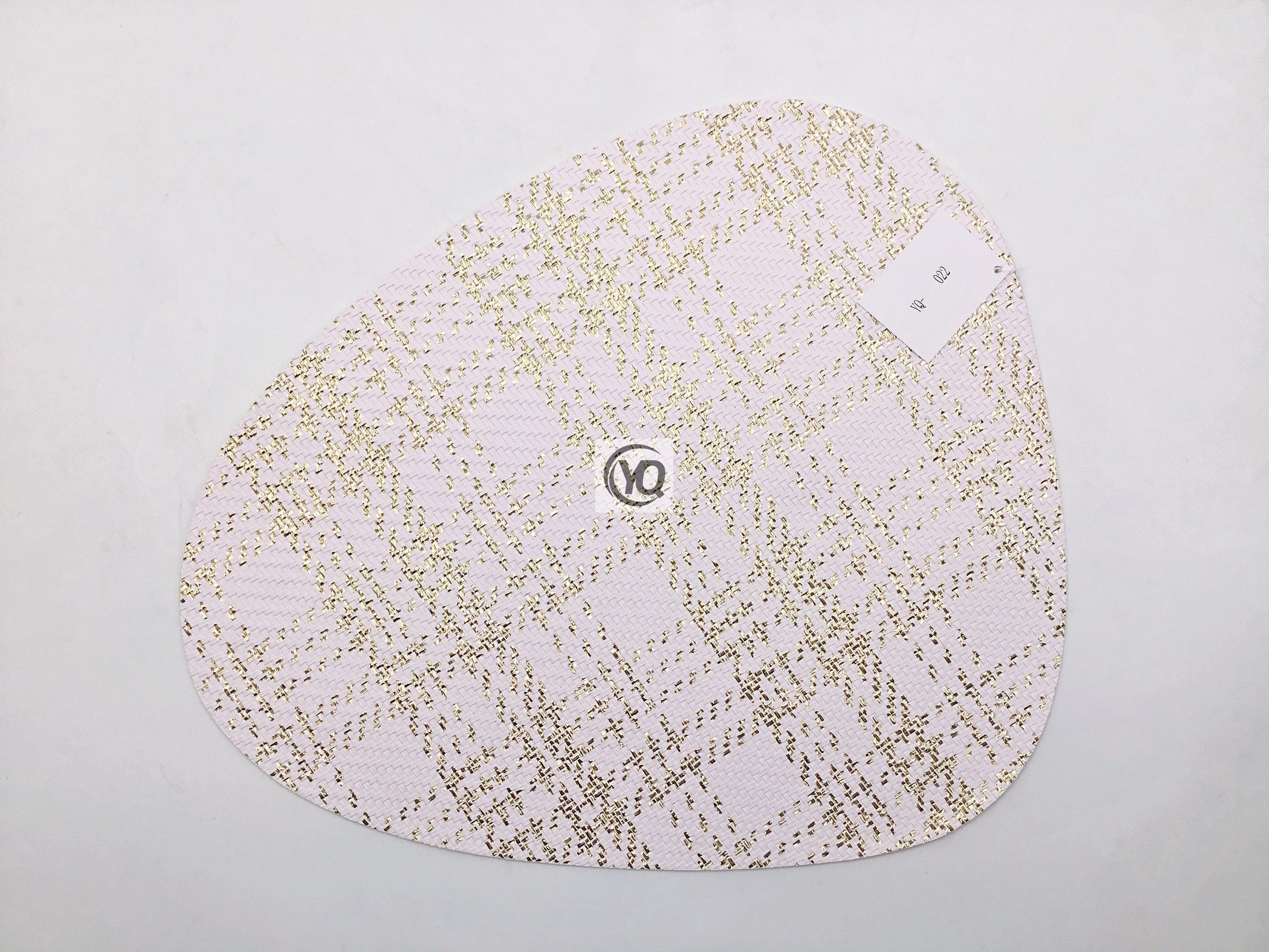 YQ-SS022/038 Fake Leather With Hot Stamping Woven Placemat