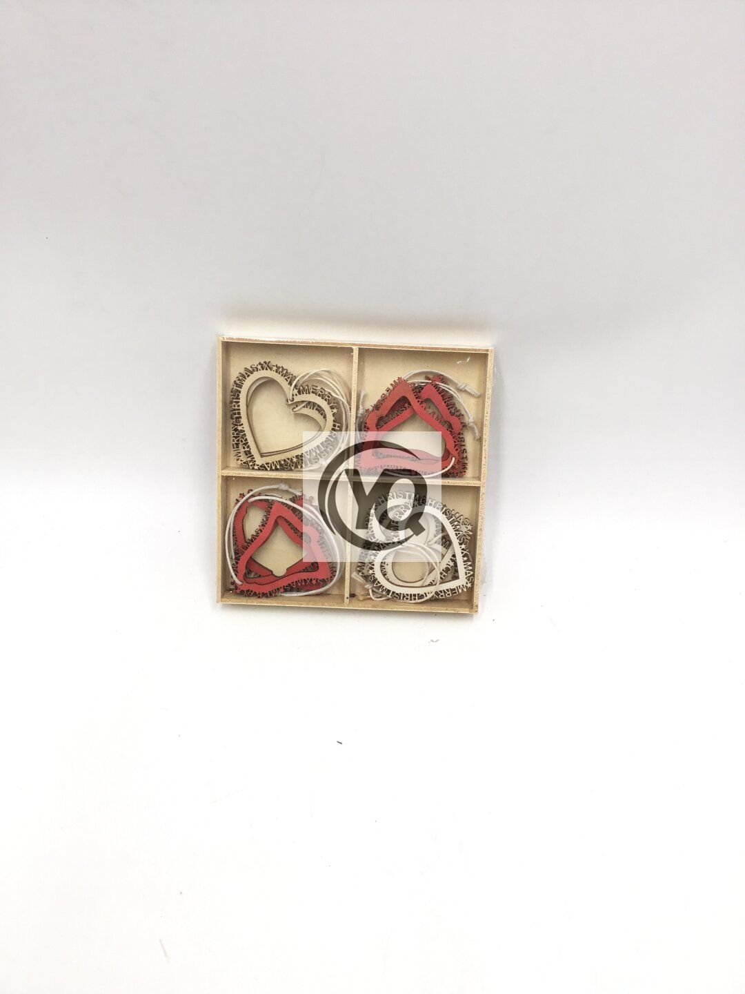 25H002 Wooden Christmas tree ornaments pendants Christmas tree snowflakes star bells love pendants